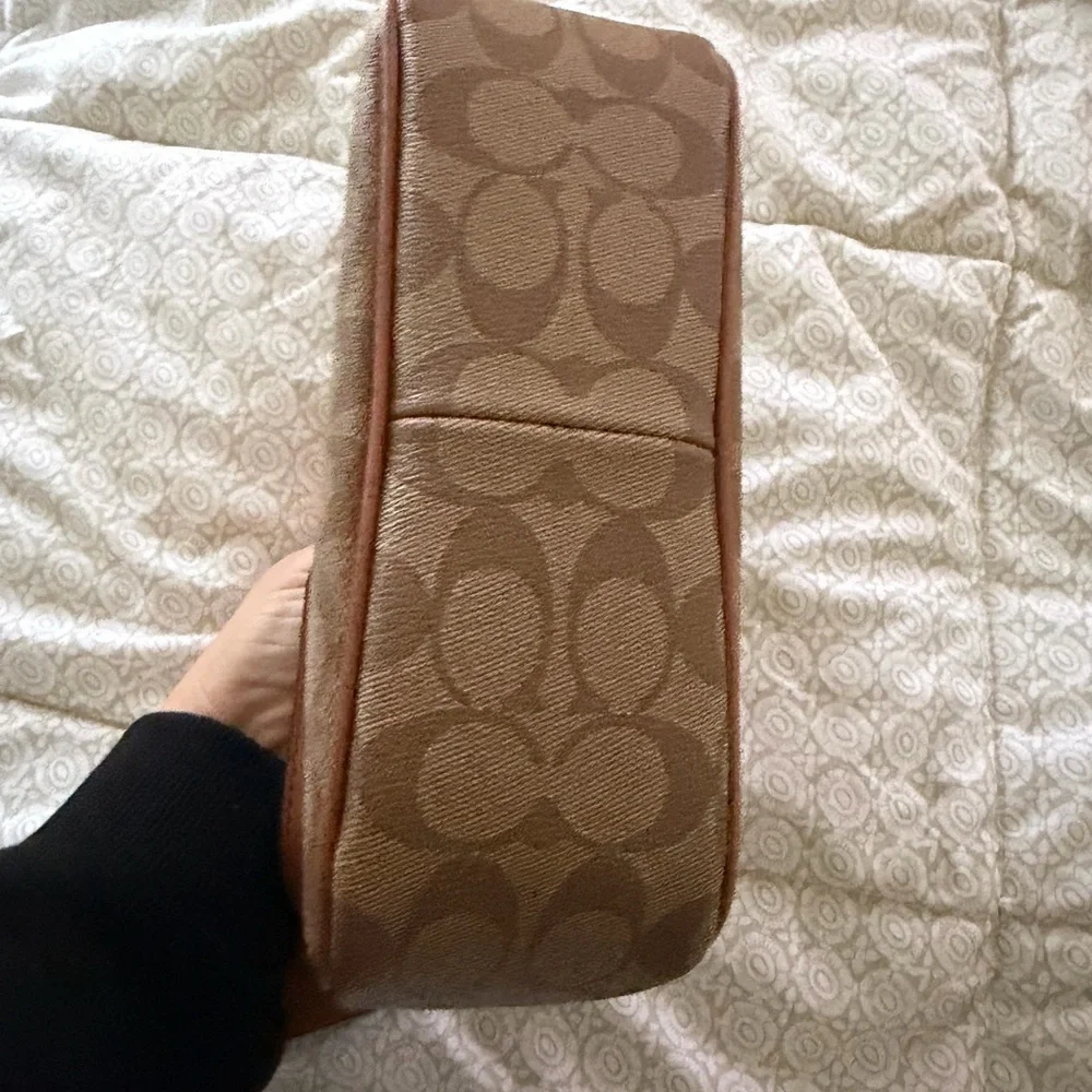 Coach Tan and Brown Signature Crossbody Bag